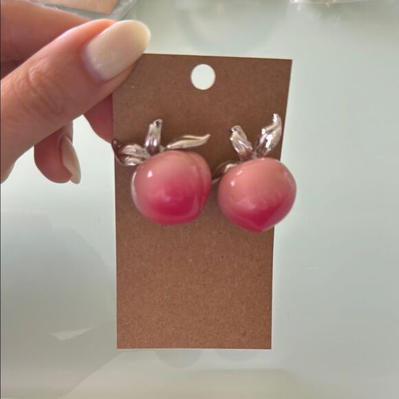 Pink Peach Earrings A1119 - Picture 3 of 3